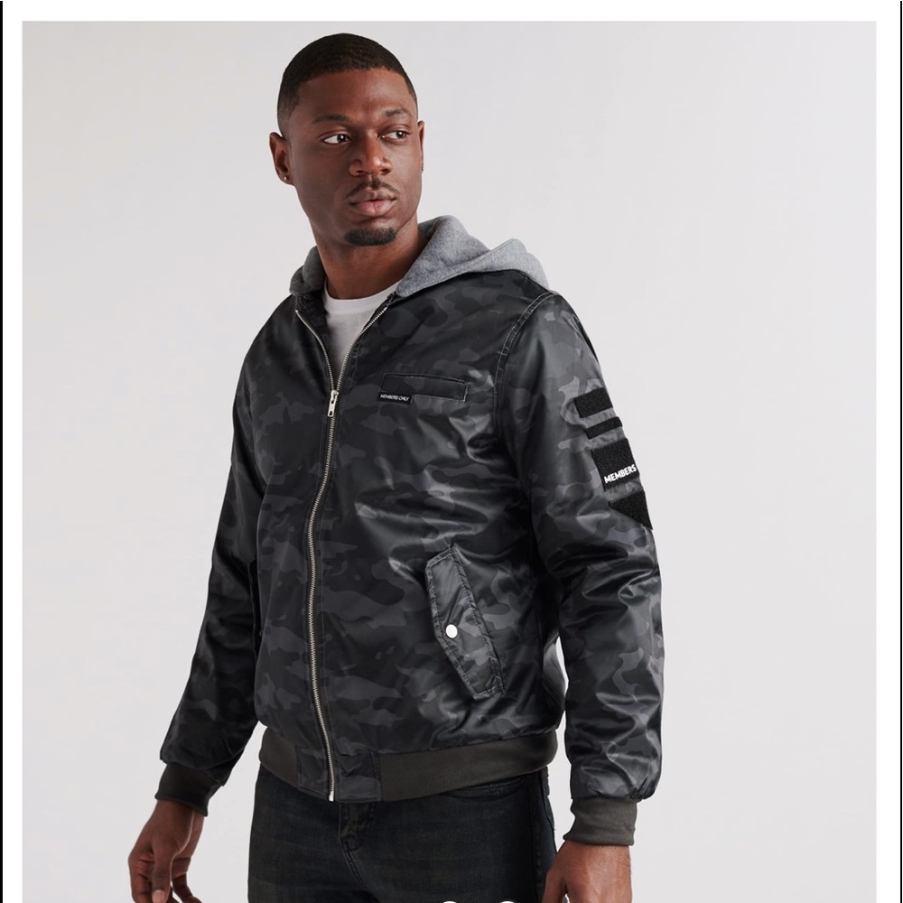 MEMBERS ONLY HODDED BOMBER JACKET